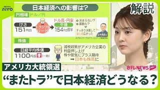 【“またトラ”日本経済どうなる】株価・輸出産業・ビットコインは？  専門家「やりたい放題」「1期目よりもっと派手に」