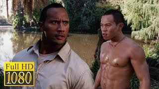 Dwayne Johnson fights rebels in the Amazon Jungle in the film The Rundown (2003)