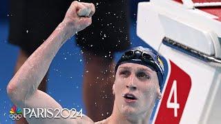 Lukas Maertens reaches to near WORLD RECORD in men's 400m freestyle | Paris Olympics | NBC Sports