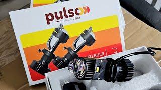 LED H4 Мини-Линзы  PULSO chips CSP. 8000Lm/3000-4300-6000K