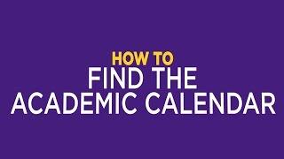 LSUE HOW TO: Academic Calendar