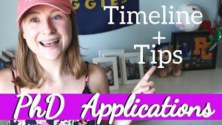 PHD APPLICATION PROCESS: TIMELINE + TIPS! // IO PSYCH & MASS COMMUNICATIONS