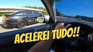 CIVIC SI ME DESAFIOU DE JETTA TSI STG2 + CHEGANDO NO LAGO AZUL!!  ROLEZINHO INSANO Part. 2