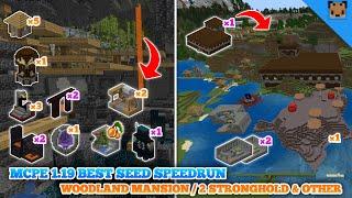 Minecraft pe 1.19 Seed - Village with 2 Stronghold - Ancientcity with Lush cave & Mineshaft !!