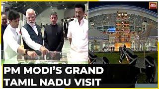 PM Modi At Trichy Airport With Tamil Nadu CM MK Stalin & Jyotiraditya Scindia | India Today News