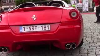 Ferrari's arriving on Ferrari day at Cars and Coffee Peer