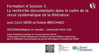 La recherche documentaire dans le cadre de la revue systématique de la littérature - Session #3