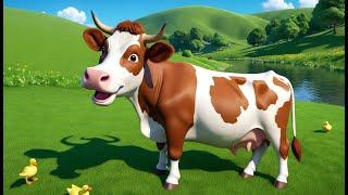 Moo Moo Brown Cow | Fun and Playful Nursery Rhyme for Kids | Sing-Along Song