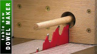 🟢 How to Make Precision Dowels on Table Saw - DIY Table Saw Dowel Making Jig  FREE PLANS 