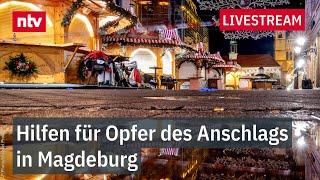 LIVE: Pressekonferenz zu den Hilfen für Opfer des Anschlags in Magdeburg