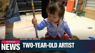 Two-year-old artist Lola June's paintings sell for over $1000