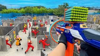 Nerf War | Amusement Park Battle 91(Nerf First Person Shooter)