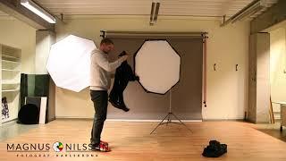 Godox octabox / softbox with fabric and raster mounted on a Godox ad600