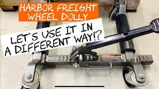 Harbor Freight Wheel Dolly can help with tire installation!!! On cars or Tractor 