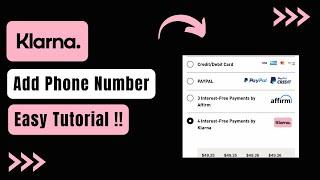 How to Add Phone Number on Klarna !