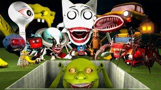 EVERY NEW MONSTER vs GIANT PIT with LIN GAN MELON.EXE in Garry's Mod