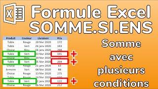 La Formule Excel SOMME.SI.ENS: Comment faire une somme des valeurs selon plusieurs critères