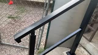 Handrails for Outdoor Steps, 3 Step Outdoor Stair Railing Review, love the style