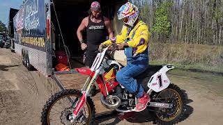 RONNIE MAC CR500 TESTING WITH SR. AT PAX TRACK DAYTONA BIKE WEEK