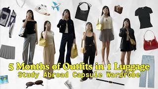 PLAN 5 MONTHS OF OUTFITS WITH ME ‍️ Study Abroad Capsule Wardrobe | Alyssa Lyanne