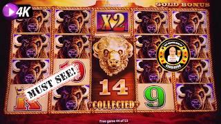 $7.20 Max Bet Pays A MASSIVE JACKPOT on Buffalo Gold