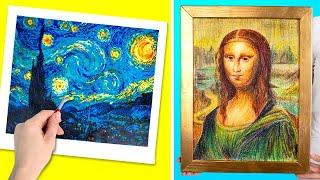 DIY Masterpieces At Home || Creating Mona Lisa And The Starry Night