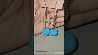 DIY pom pom earrings #pom pom #earrings #crafter #crafter #trending #youtube