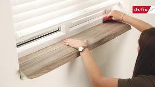 #trashtotreasure Easy care window sill makeover with d-c-fix self adhesive film