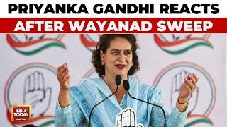 Priyanka Gandhi Reacts After Landslide Victory In Wayanad Bypolls, Thanks Rahul, Mother & Husband