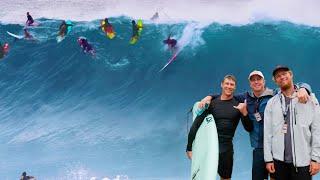 XXL WAIMEA BAY WITH JOHN JOHN FLORENCE / EDDIE AIKAU CEREMONY