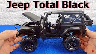 Unboxing + Test Jeep JY66 4WD Rc Car Scale 1/14 Scaler Off-road with Led Light RTR Total Black