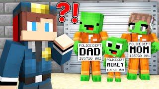 JJ Policeman Caught Mikey CRIMINAL Family in Minecraft ! - Maizen