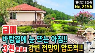 (급매) 바람결에 눈 뜨는 아침!! 압도적인 강변 전망의 집 전원주택 매매 급매물 스치는 강바람과 배산임수 지형 유럽풍 외관 깔끔한 내외부 주차공간 임실부동산 - 발품부동산TV