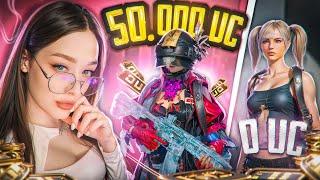 ПОТРАТИЛА 50.000$ UC! ЛУЧШАЯ ПРОКАЧКА АККАУНТА ДЕВУШКЕ в PUBG MOBILE! ПРОКАЧКА в ПУБГ МОБАЙЛ!