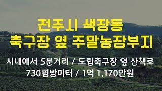 전주시 색장동 도립축구장옆 주말농장부지 매매