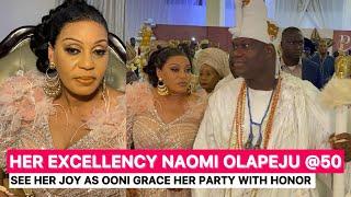 ROYAL HONOR AS OONI MAKE GRAND ENTRANCE TO HER EXCELLENCY OLAPEJU 50TH BIRTHDAY PARTY