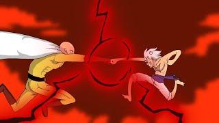 if Luffy gear5 vs saitama part 2 fananimation