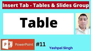 How to Insert a Table in PowerPoint | Table Group in Insert Tab |MS PowerPoint|