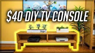 $40 DIY TV Console - How I Solved My TV's Cable Management Problem