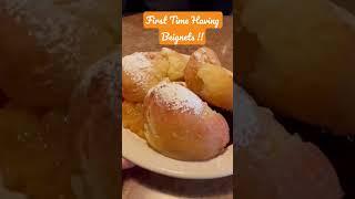 Beignets first time trying! What do you think just looking at them? #shorts #shortvideo #foodie