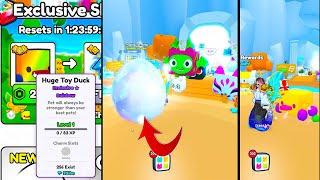 Hatching Rare RAINBOW Huge Toy Duck in Pet Simulator 99 is INSANE!