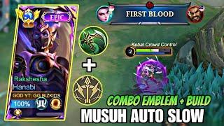 COMBO EMBLEM DAN BUILD HANABI BIKIN MUSUH SLOW GAK BISA GERAK! BEST BUILD TERSAKIT - MLBB