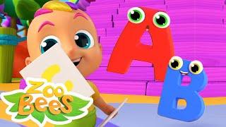ABC песня | развивающий мультфильм | Детский сад | Zoobees Russia | Детские стишки