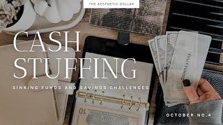 Cash Stuffing | $1,630 | October No. 4 | Sinking Funds + Savings Challenges