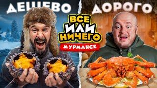 24 ЧАСА едим в МУРМАНСКЕ  Дорого vs Дешево / ВСЕ или НИЧЕГО челлендж