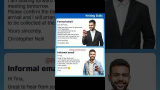 How to Write Professional Emails: Formal vs Informal Tone | Mastering Email Etiquette #shorts