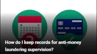 How do I keep records for anti-money laundering supervision?