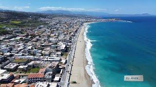 KRETA Rethymnon , der EXTREM lange STRAND , the ULTRA long BEACH of Rethymno !!