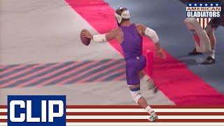 Football Players Leave Gladiator In The Dust   | American Gladiators