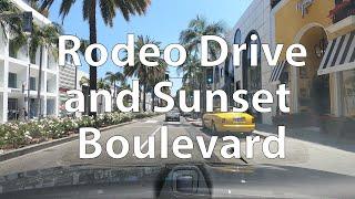 [4K] Driving around Los Angeles - Rodeo Drive and Sunset Boulevard (US)